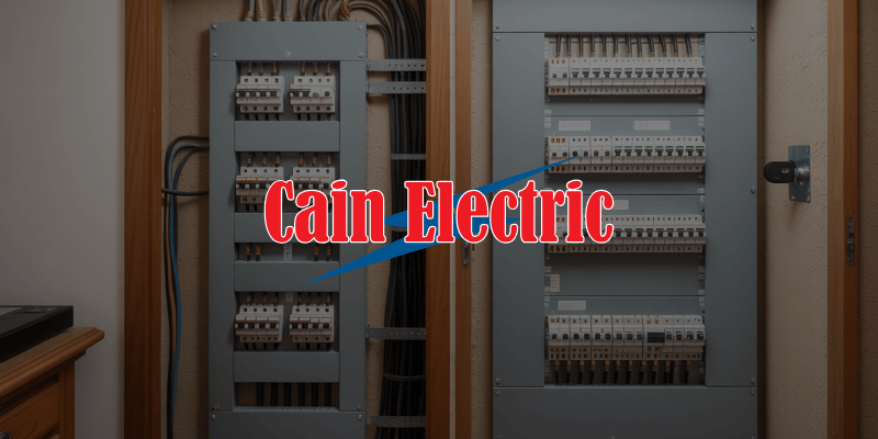 100 amp vs 200 amp electrical panel comparison in Missouri home showing limited breaker space and overloaded circuits in Washington MO