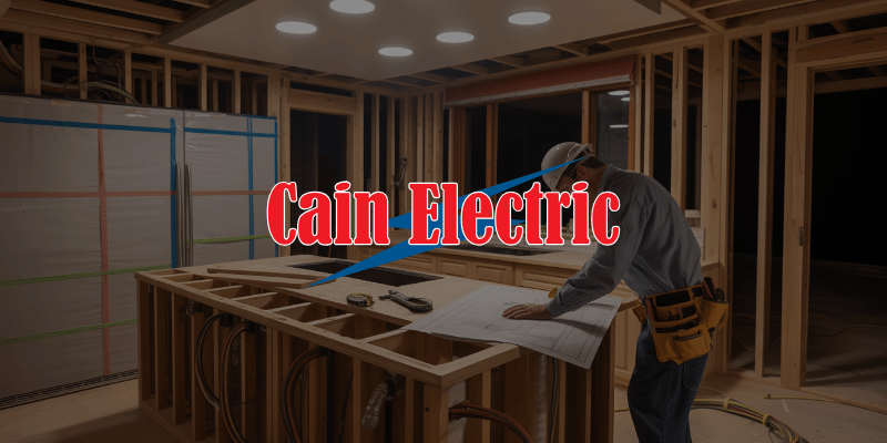 Electrician planning dedicated kitchen circuits during a Missouri home remodel with new appliances and island outlets