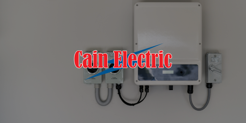 a solar inverter mounted on a wall by cain electric