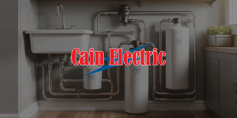 Comparison of reverse osmosis drinking water system and whole-home water filtration equipment in a Missouri utility room