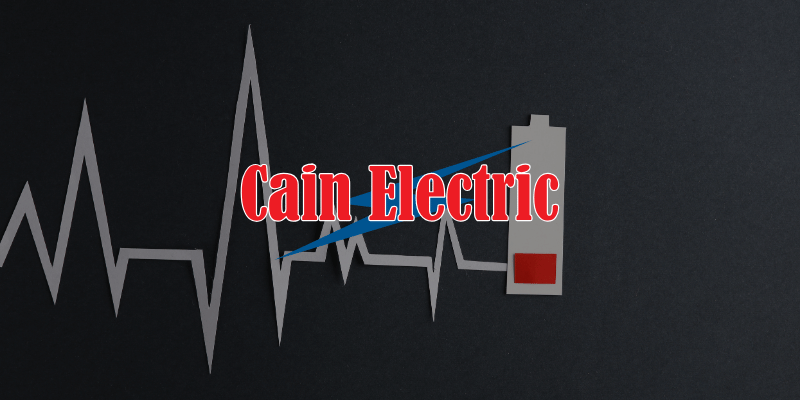 empty battery cain electric logo