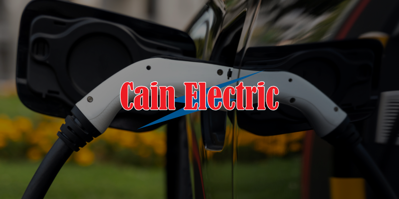 a residential ev charger plugged into a car